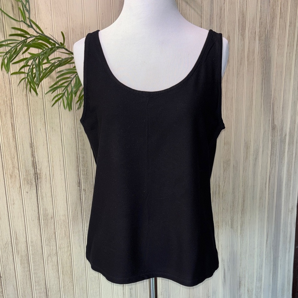 Eileen Fisher Elegant Black Tank Top Shell, Rayon/Nylon/Spandex  size Small NWOT